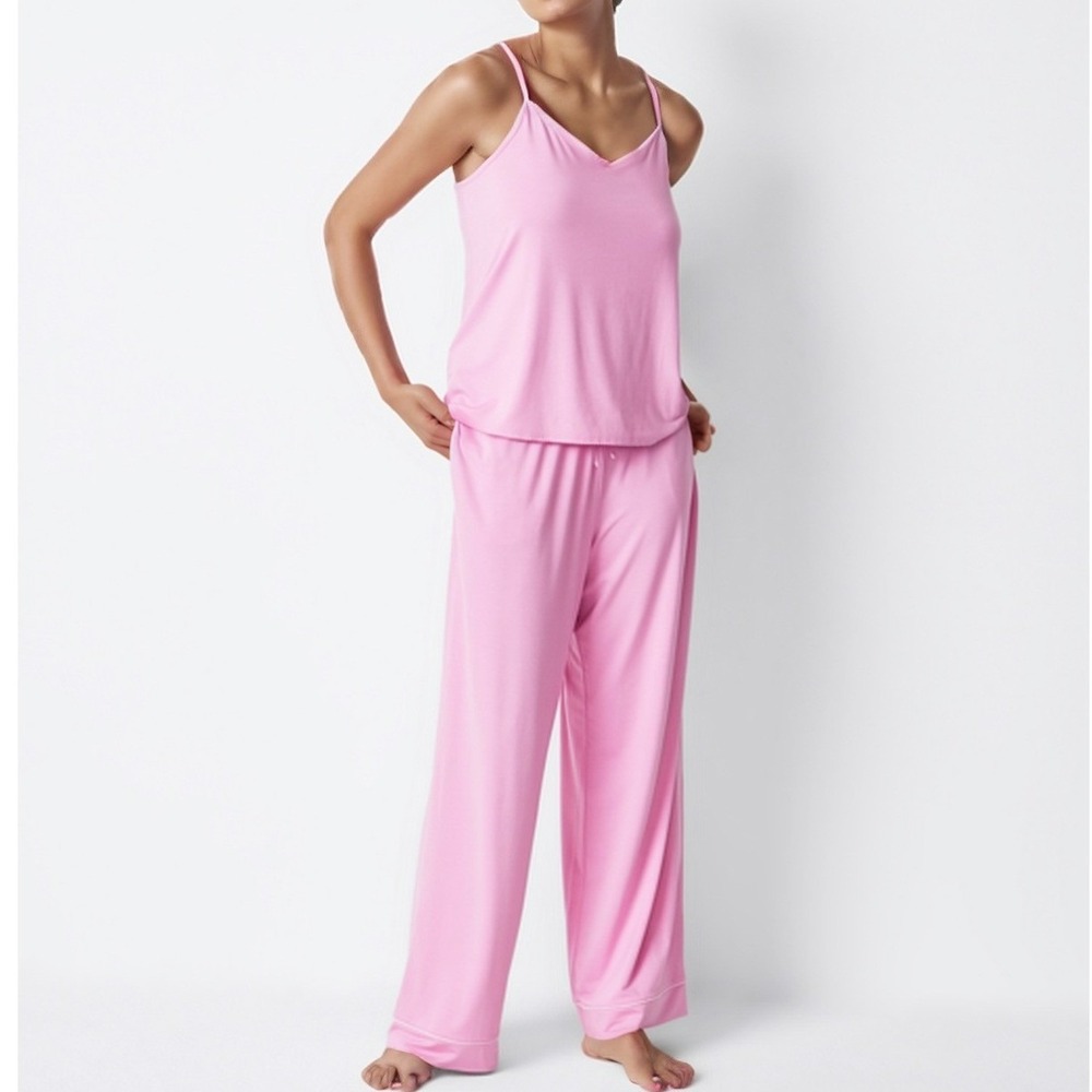 State of Day Womens 2Pc Pajama Set Pink XXL Racerback Lounge Sleepwear PJs NWT‎